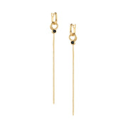 Lilou Black Drop Hoop Earrings