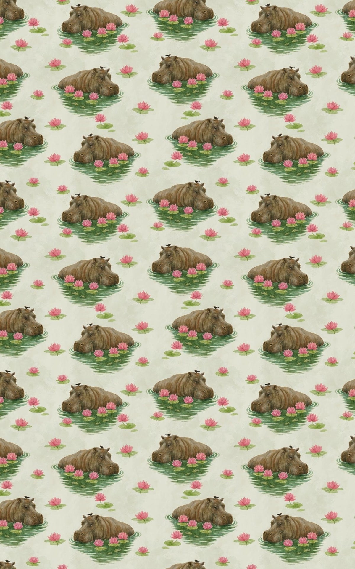 Lily Lagoon Hippos Wrapping Paper