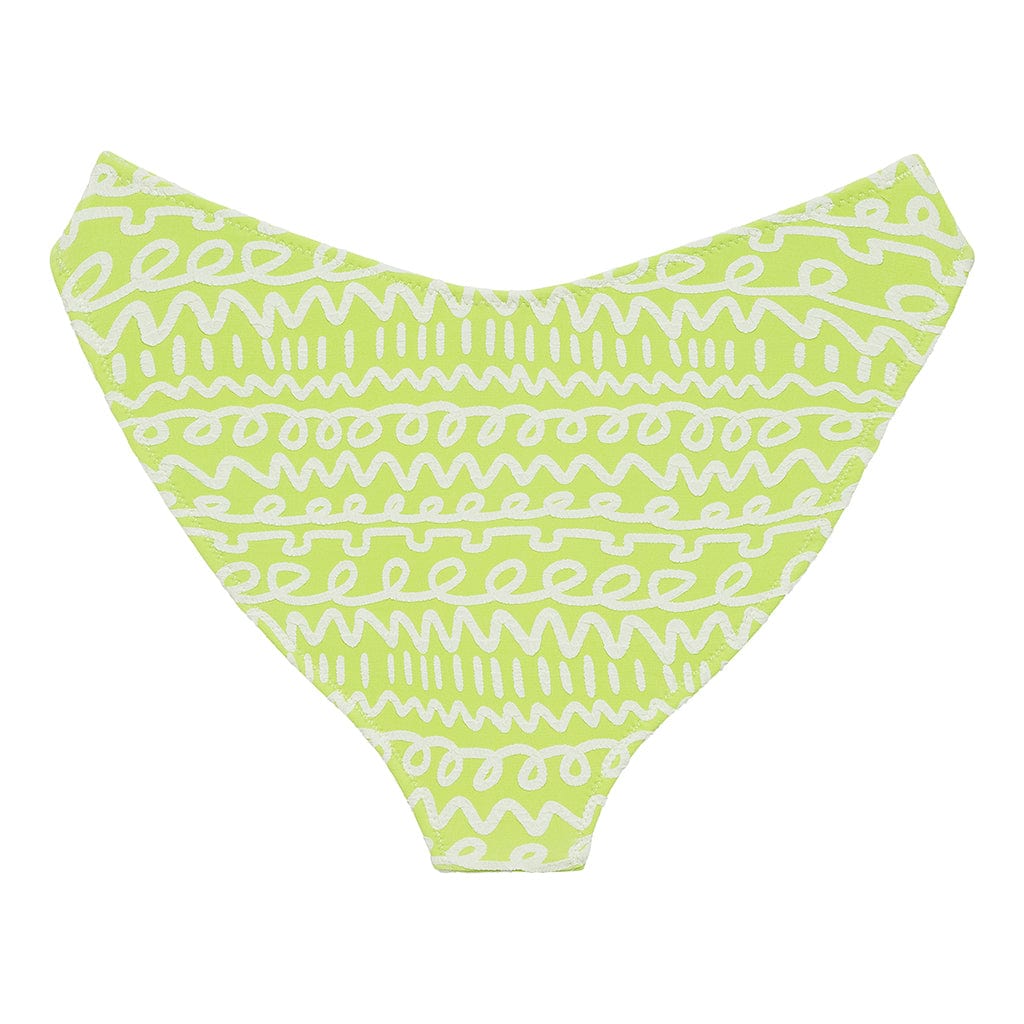 Lime Icing Added Coverage Lulu (zig-zag Stitch) Bikini Bottom