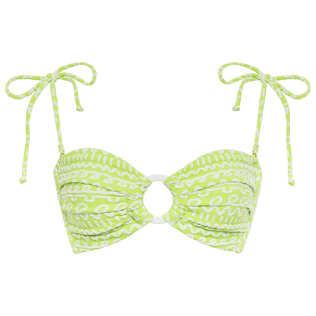 Lime Icing Tori Ties Bandeau Bikini Top