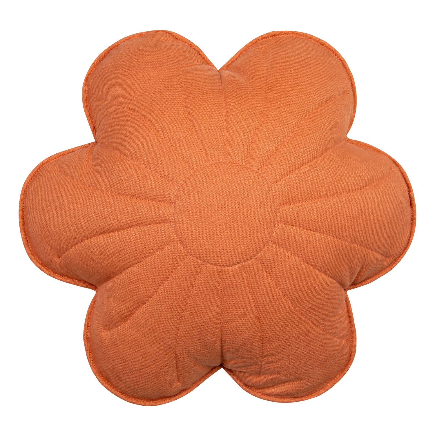 Linen Papaya - Flower Pillow