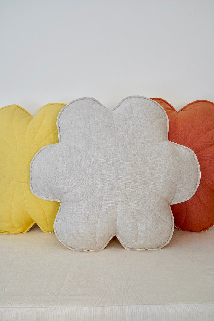 Linen Sandy Lily - Flower Pillow