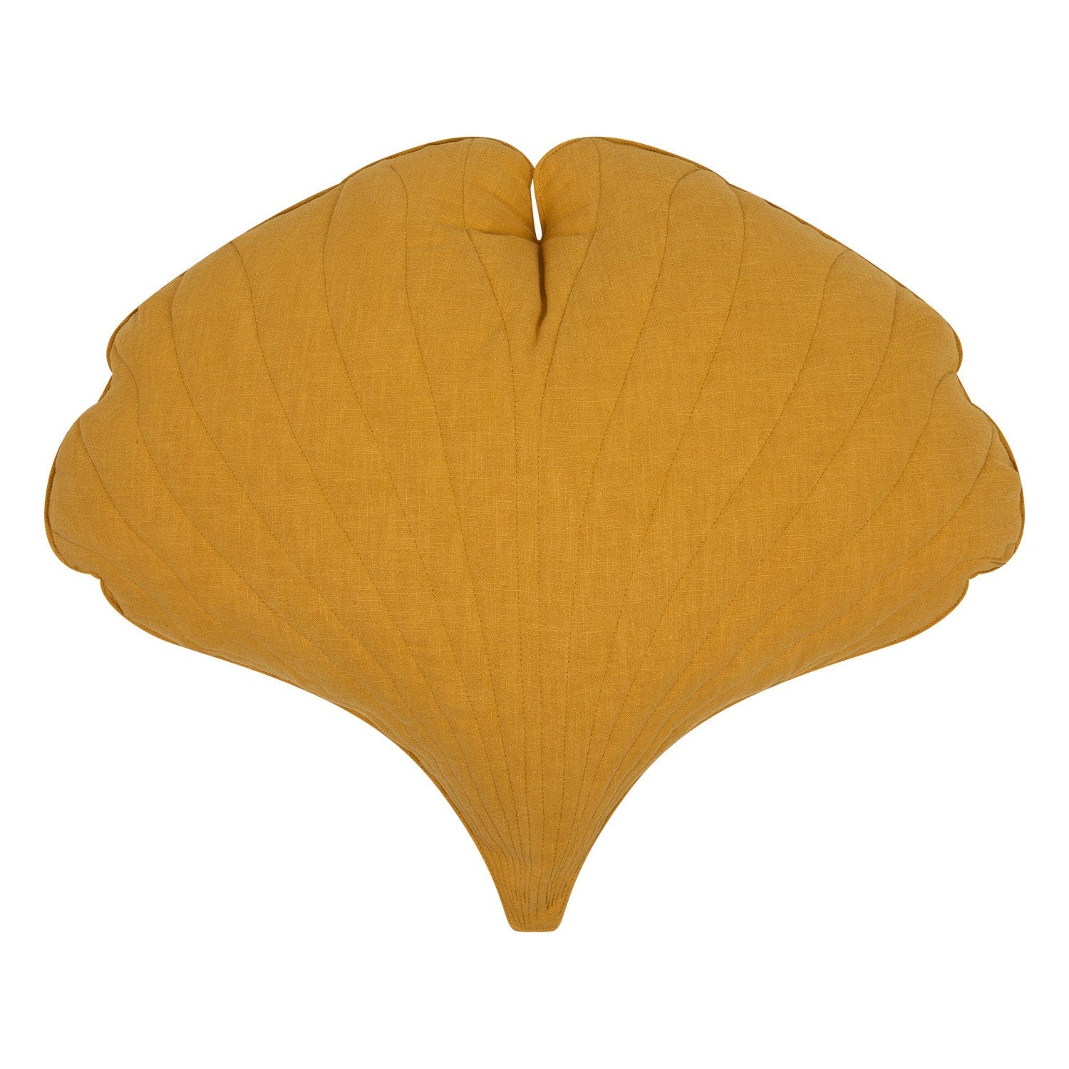 Linen Mango Ginkgo Leaf Pillow