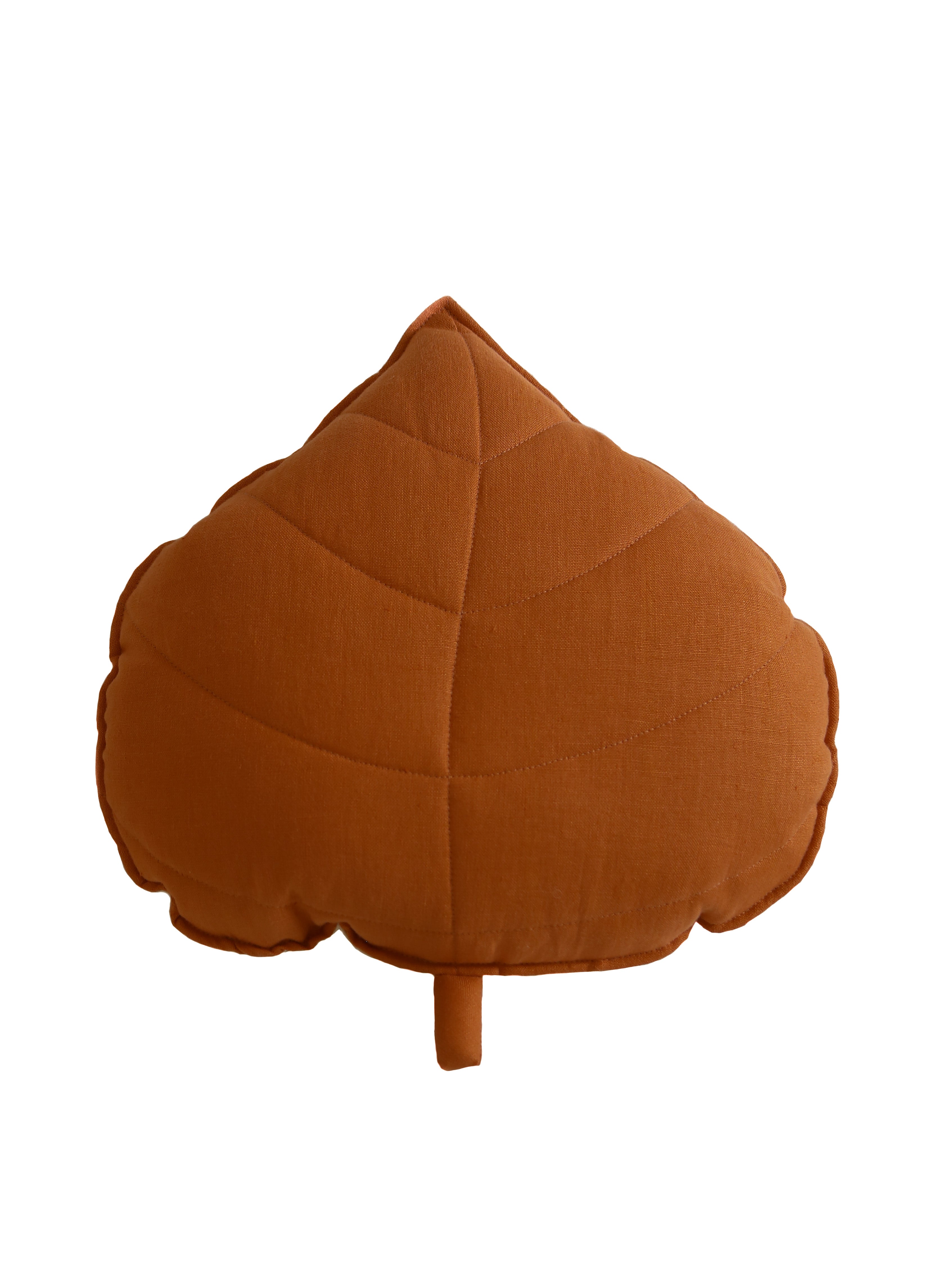 Linen Caramel Leaf Pillow