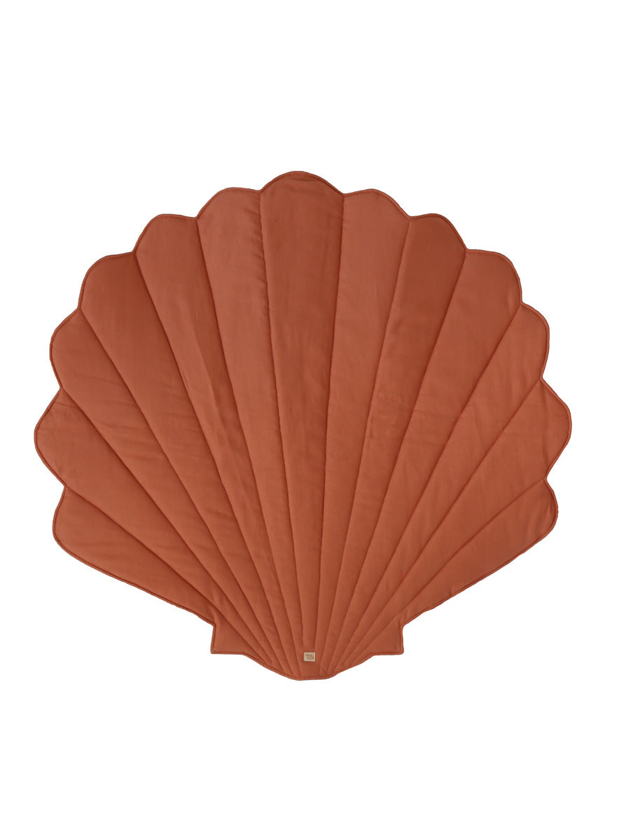 Linen Papaya Shell Mat