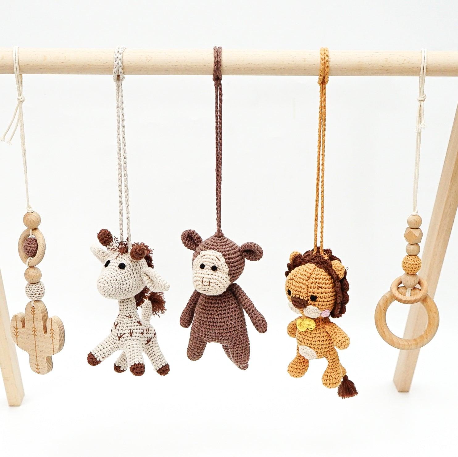 Handmade Crochet Toys For Baby Gym | Savanna Friends