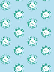 'lion's Mane' Wallpaper By Tea Collection - Baby Blue