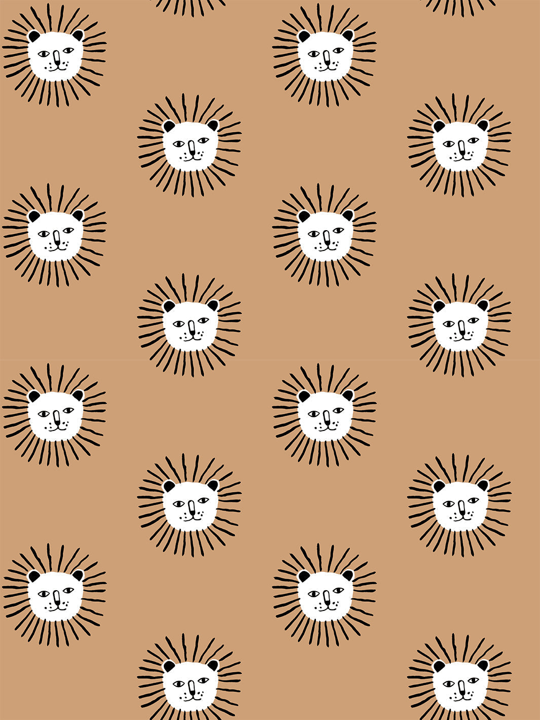 'lion's Mane' Wallpaper By Tea Collection - Brown