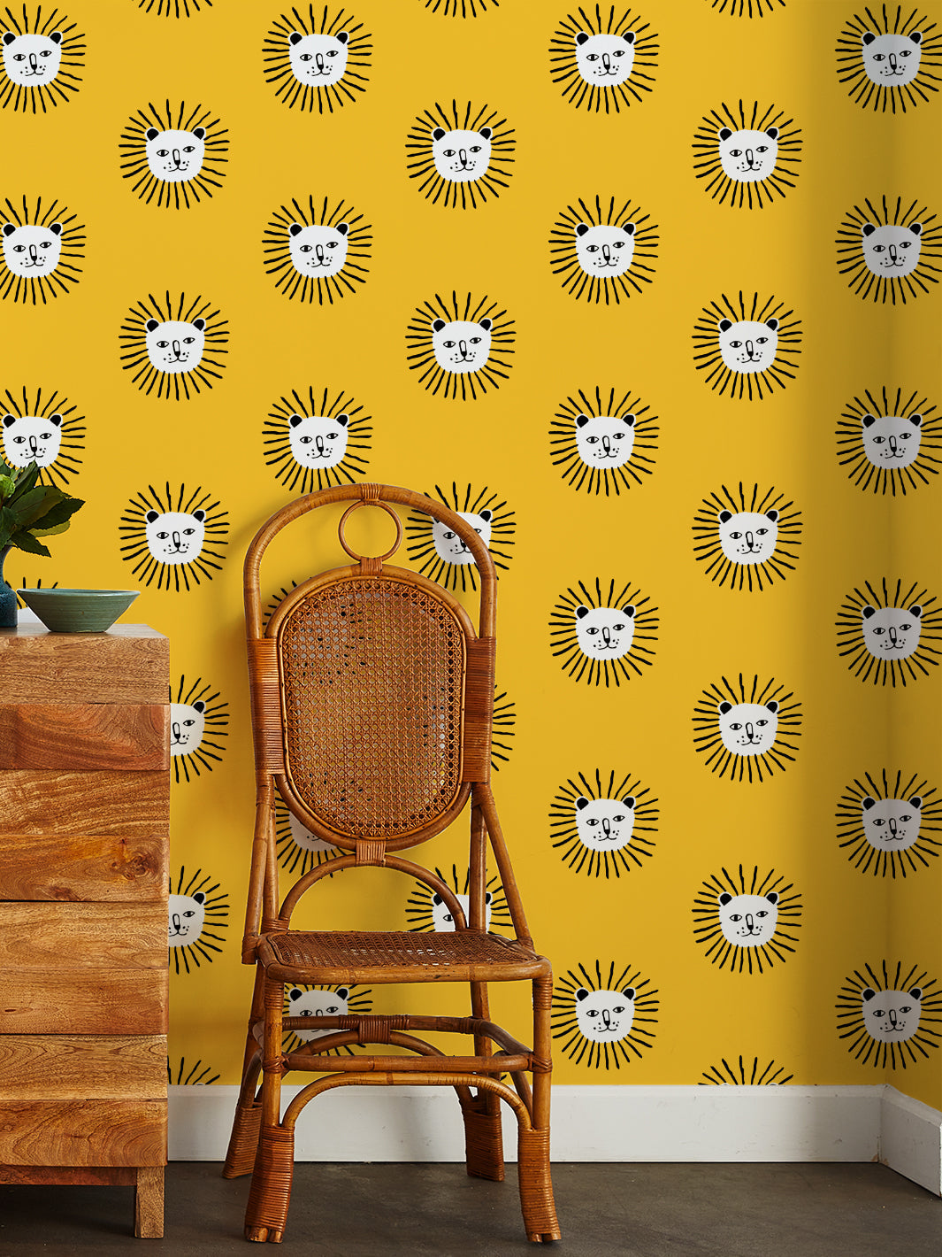 'lion's Mane' Wallpaper By Tea Collection - Marigold