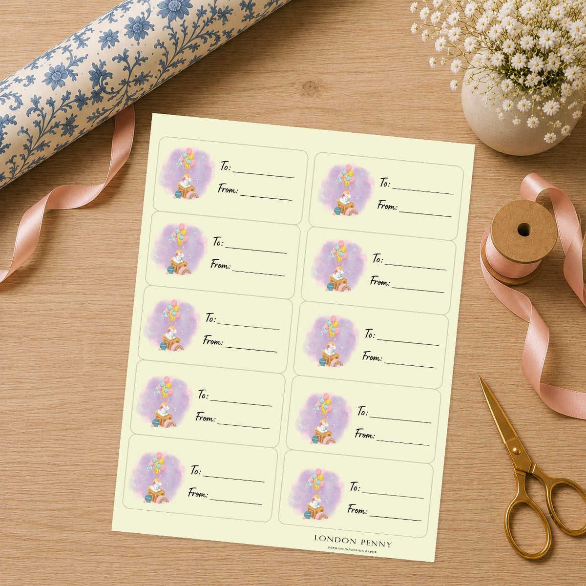 Little One’s Big Adventure Gift Tag Sticker Sheet
