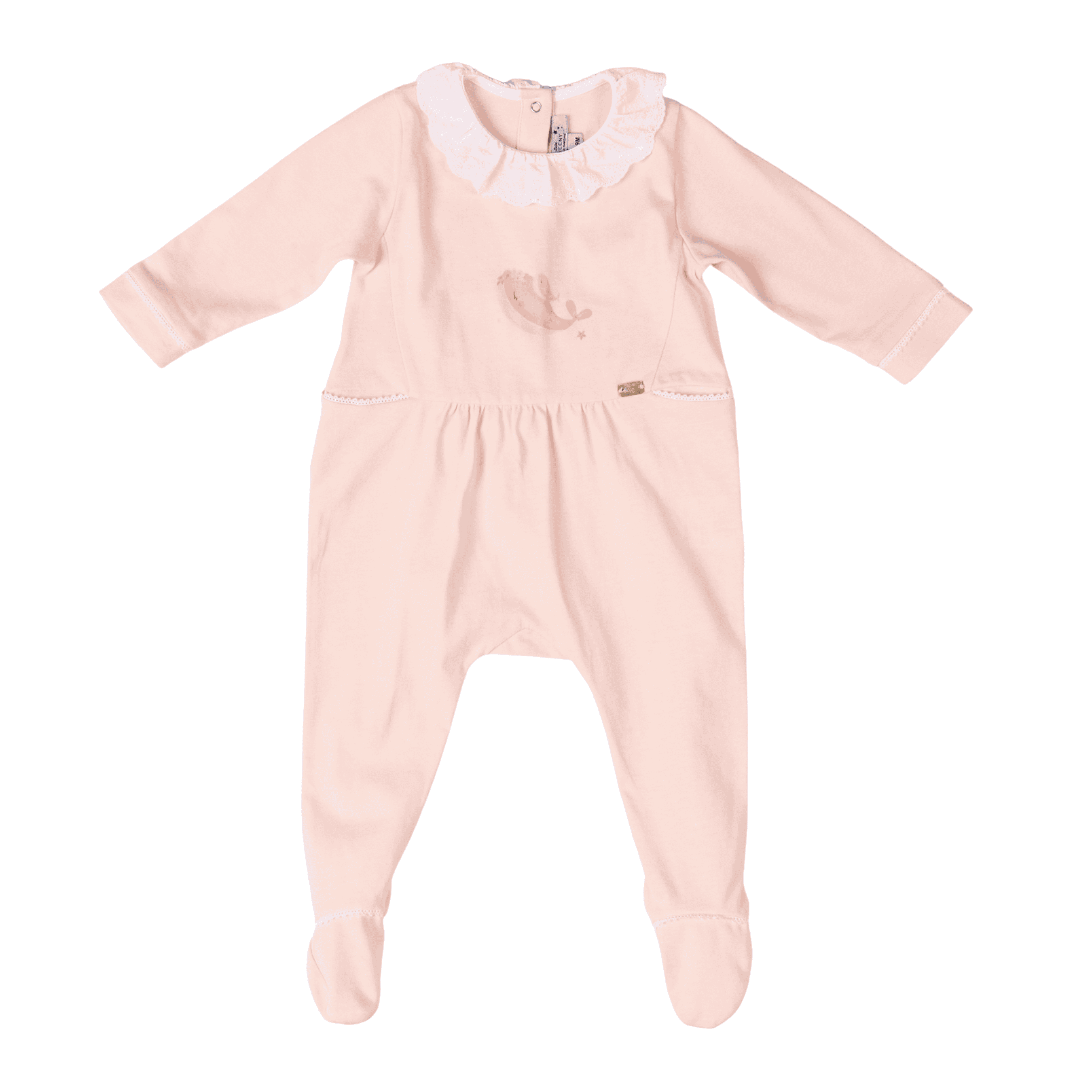 Girls Pink Organic Cotton Babygrow