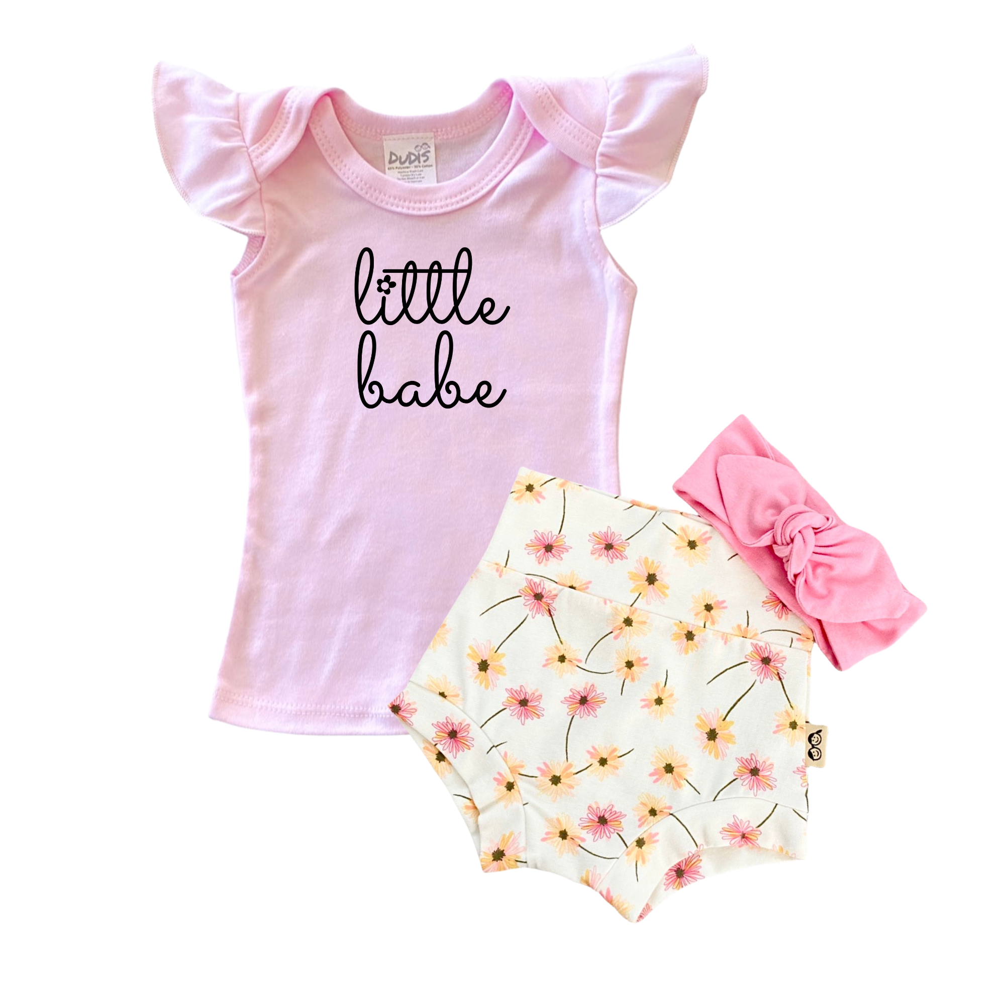 Little Babe Pink Flutter Sleeve T-shirt