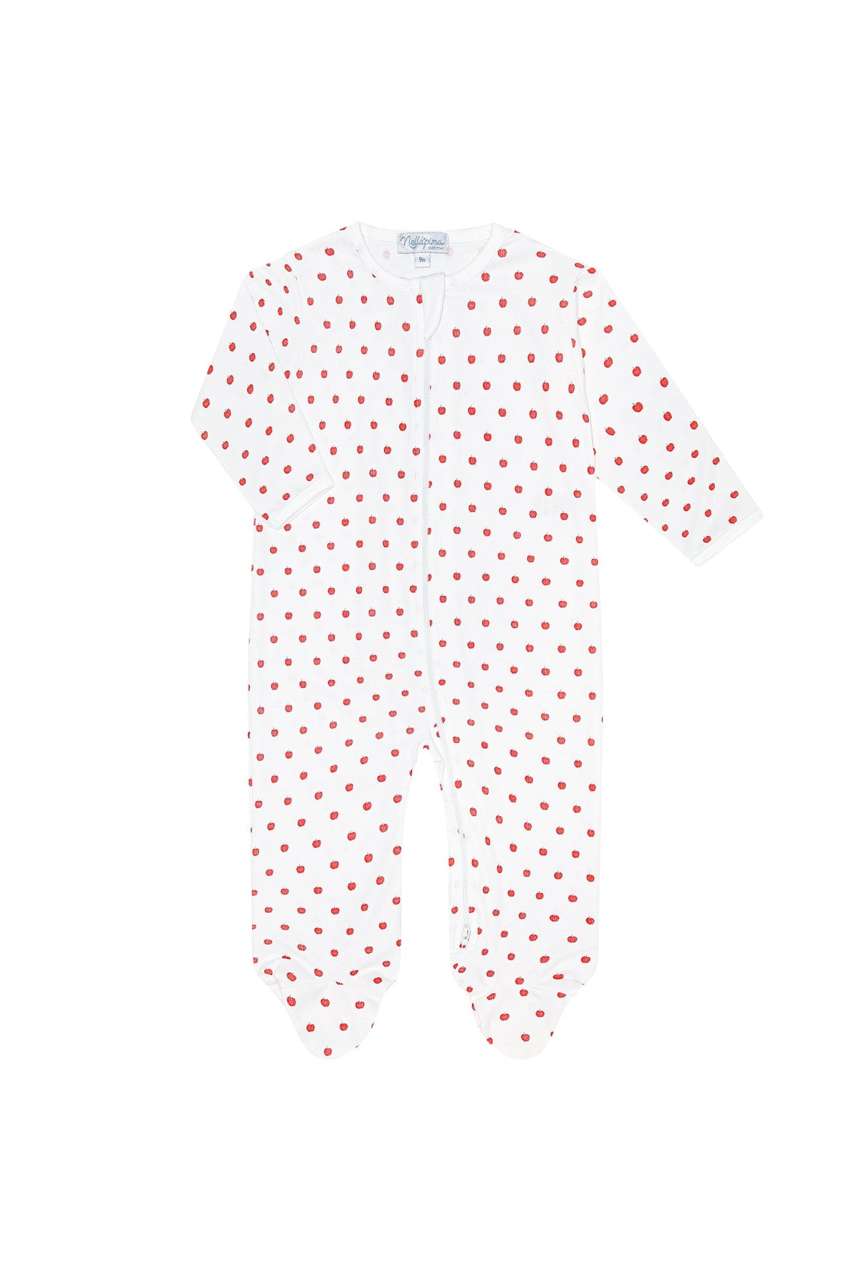 Little Apples Zipper Footie