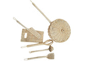Handmade Rattan Play Kitchen Utensils - Montessori Pretend Play Cooking Set