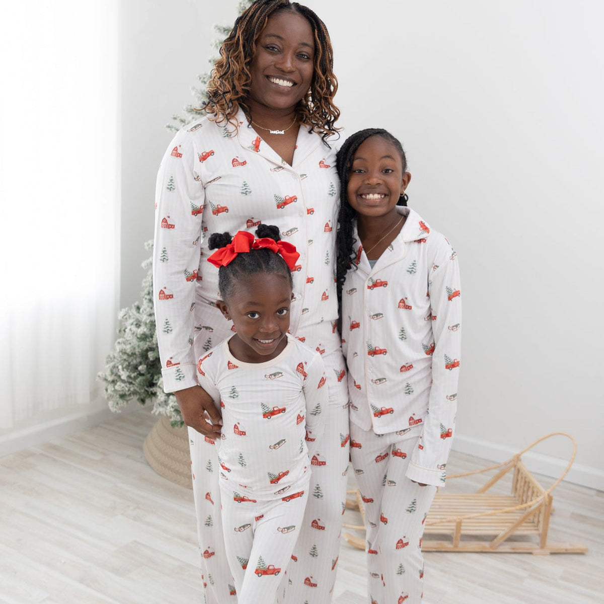 Little Red Truck Youth Unisex Button Down Set