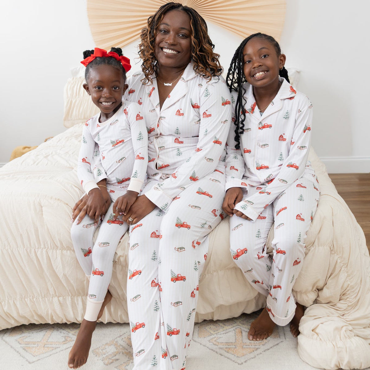 Little Red Truck Adult Unisex Button Down Set