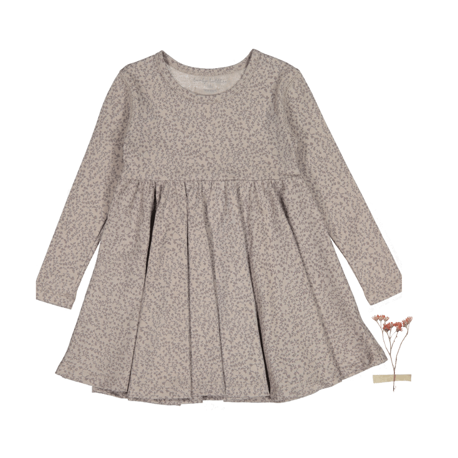 The Printed Long Sleeve Dress -  Vine