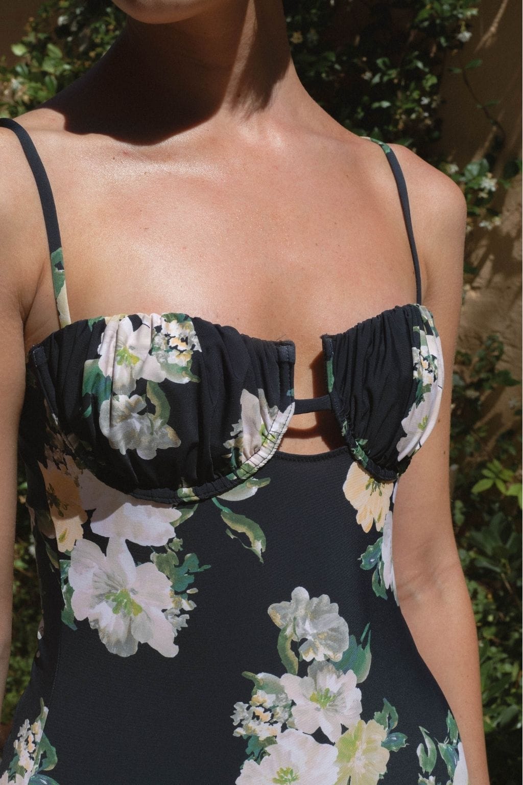 Liz Floral Petal Long Slip Dress