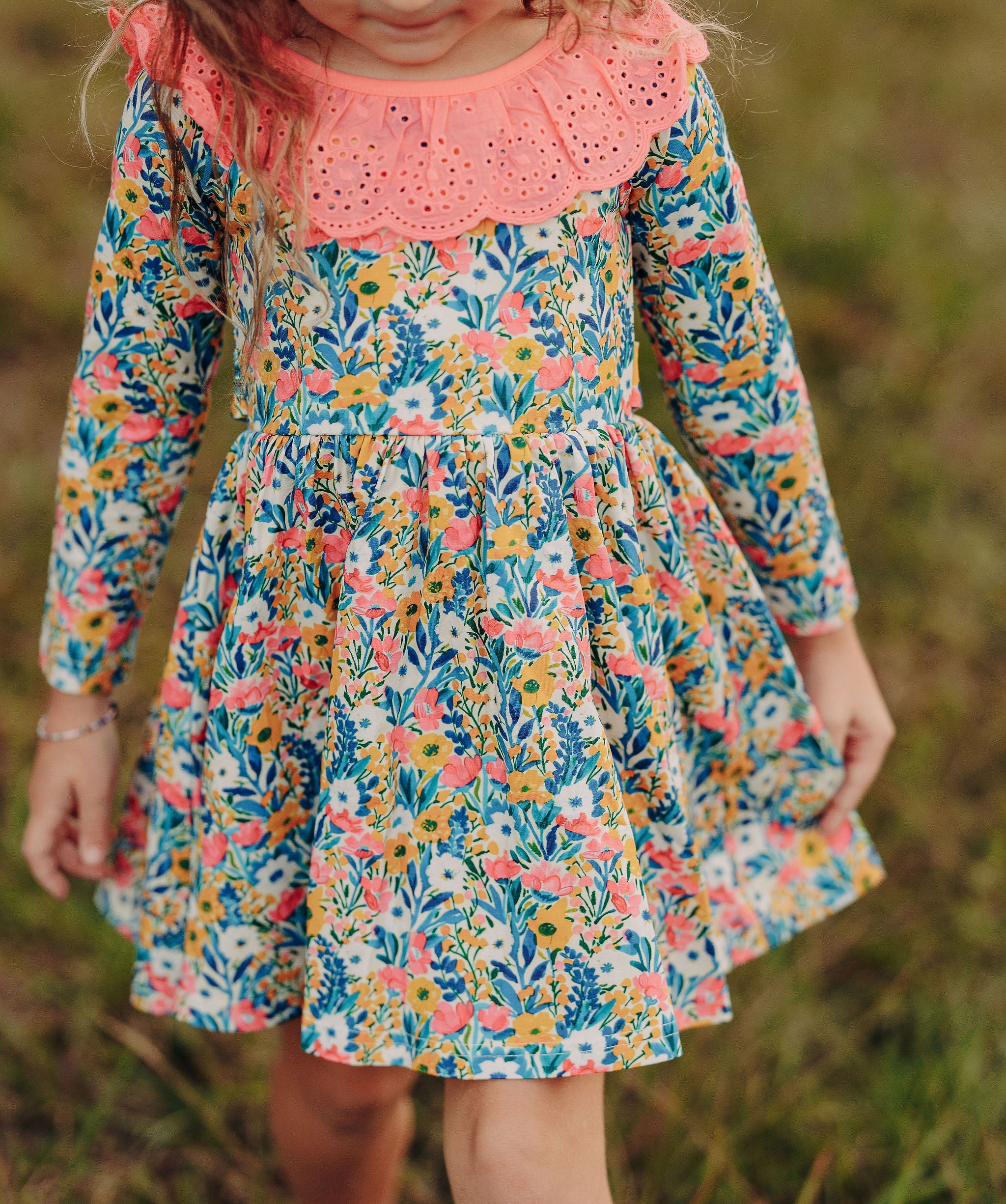 Penelope Knit Dress - Whimsical Wildflowers