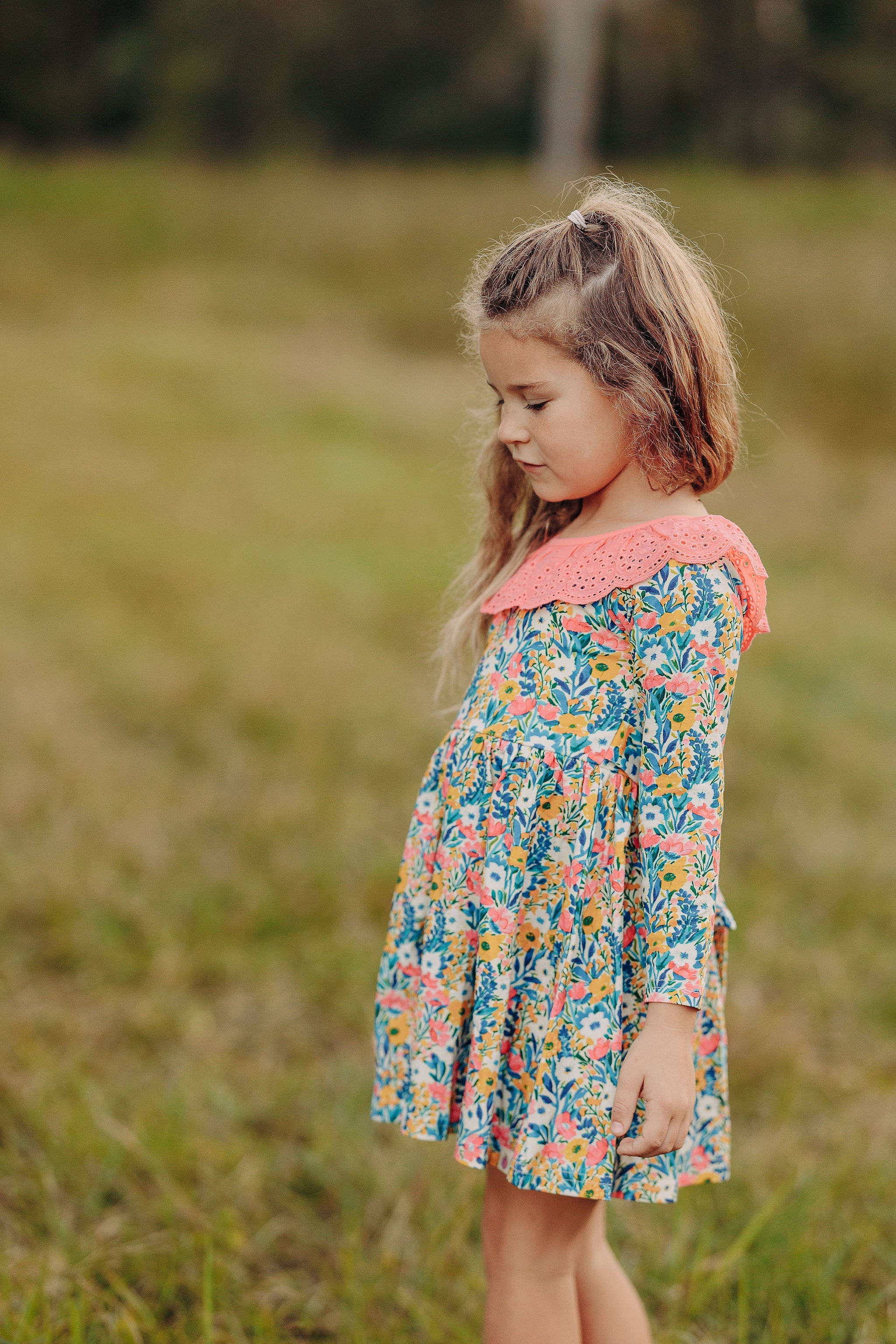 Penelope Knit Dress - Whimsical Wildflowers