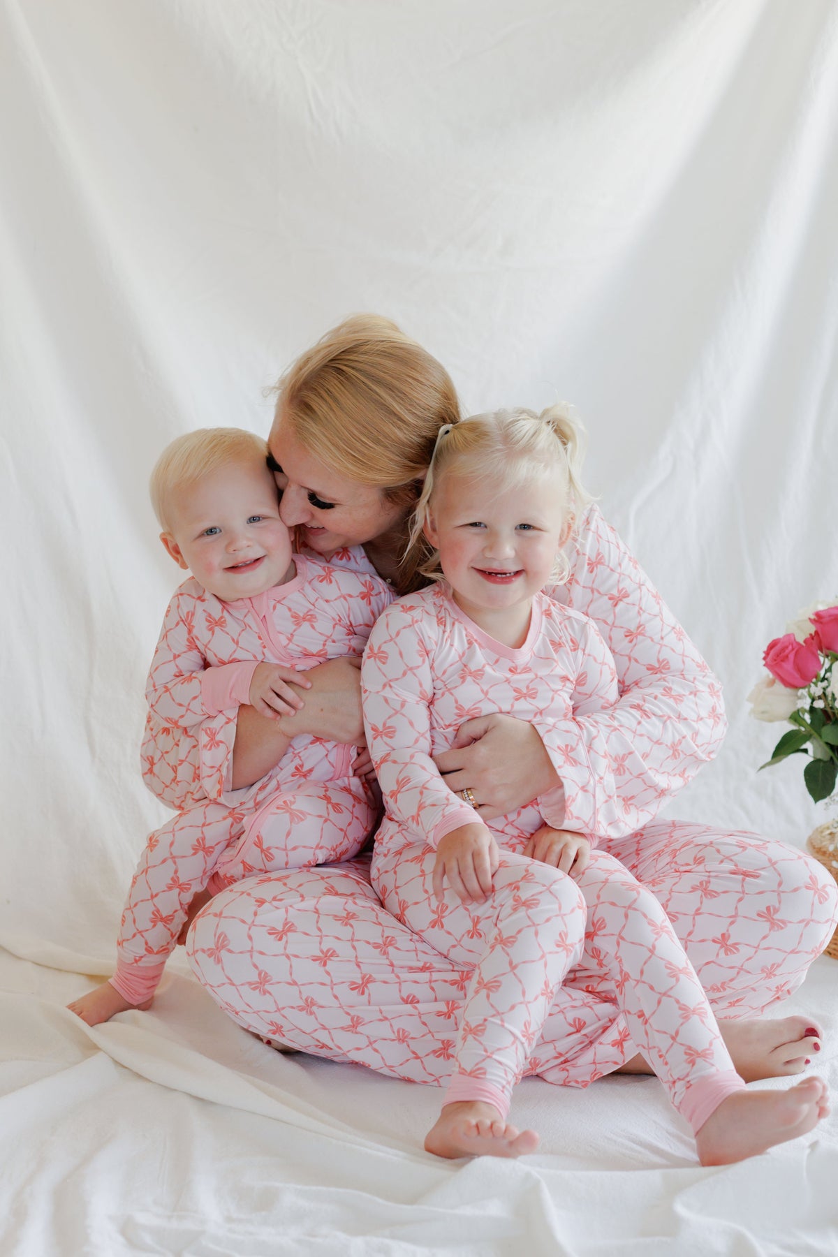 Beautiful Bows Zipper One Piece Pajama