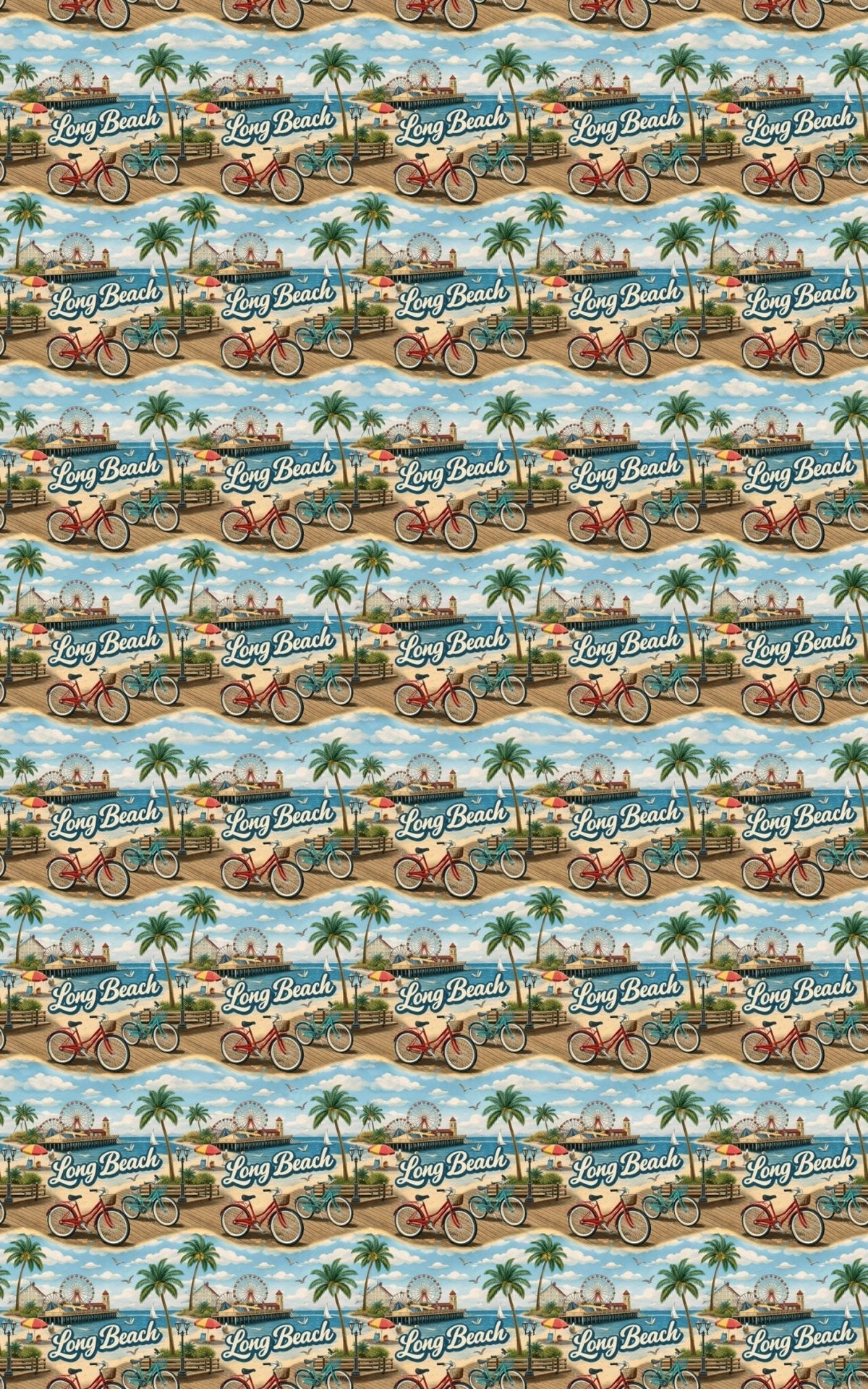 Long Beach Surf & Sea Wrapping Paper