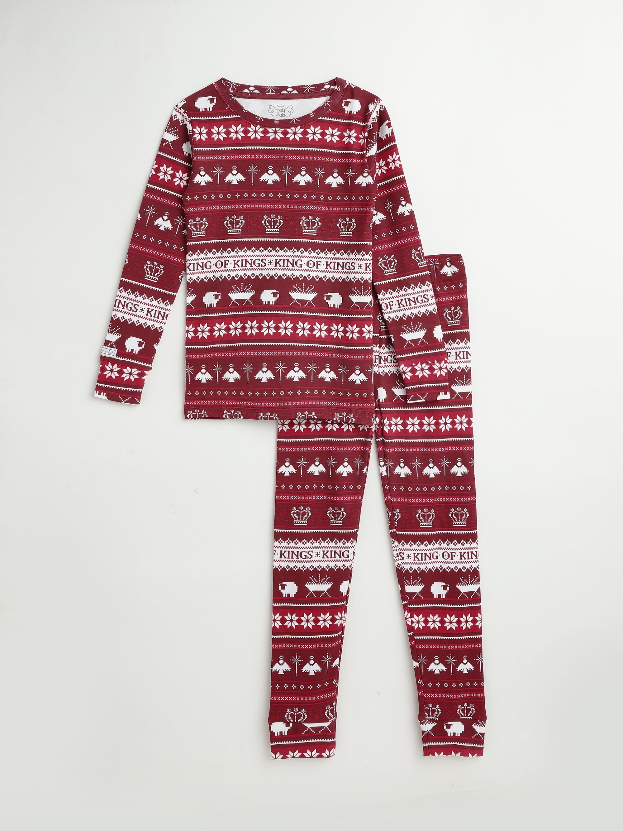 King Of Kings Ruby Red Pj Long Sleeve Set Cotton