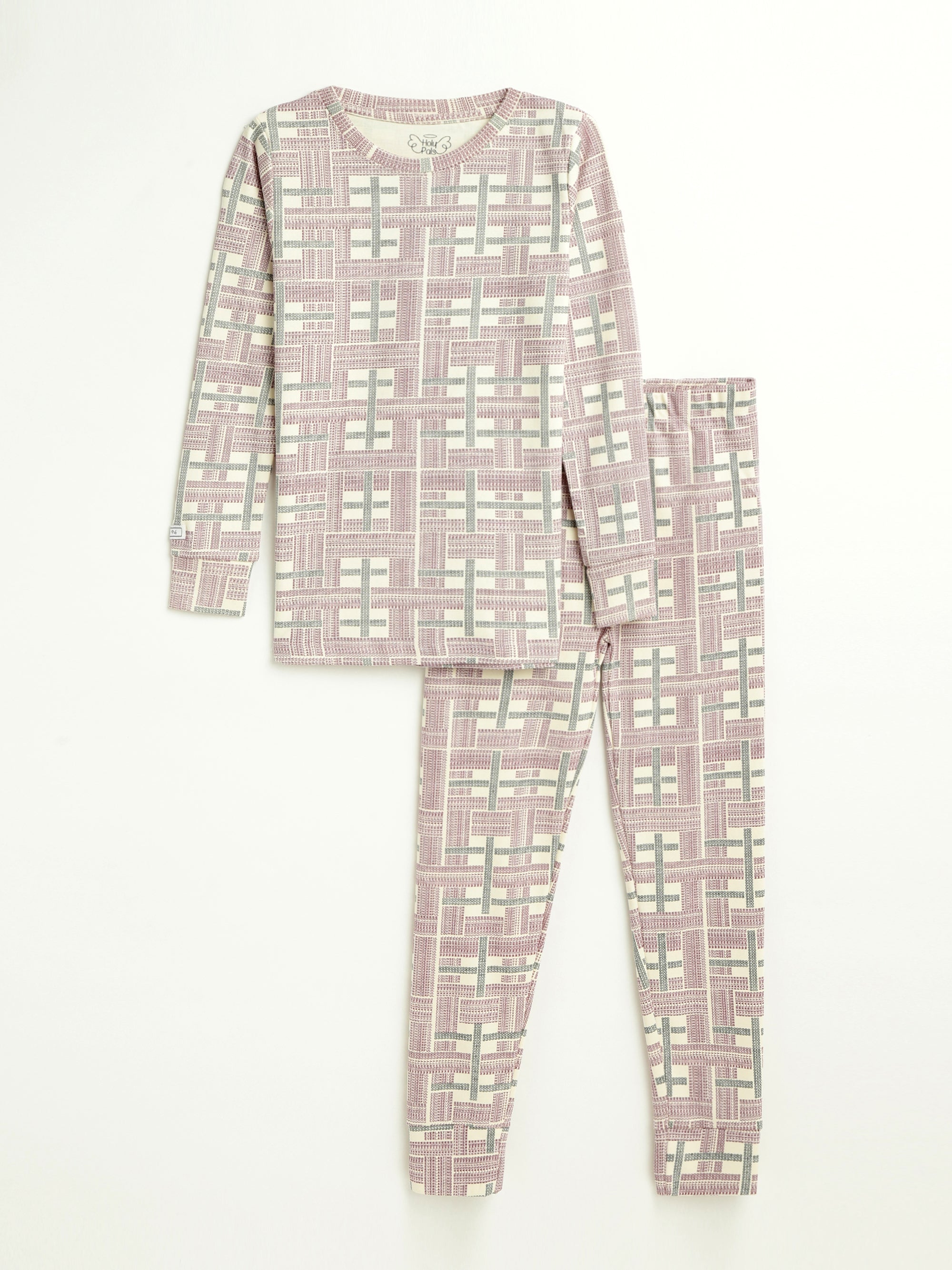 Prophecy Plaid Pj Long Sleeve Set Cotton