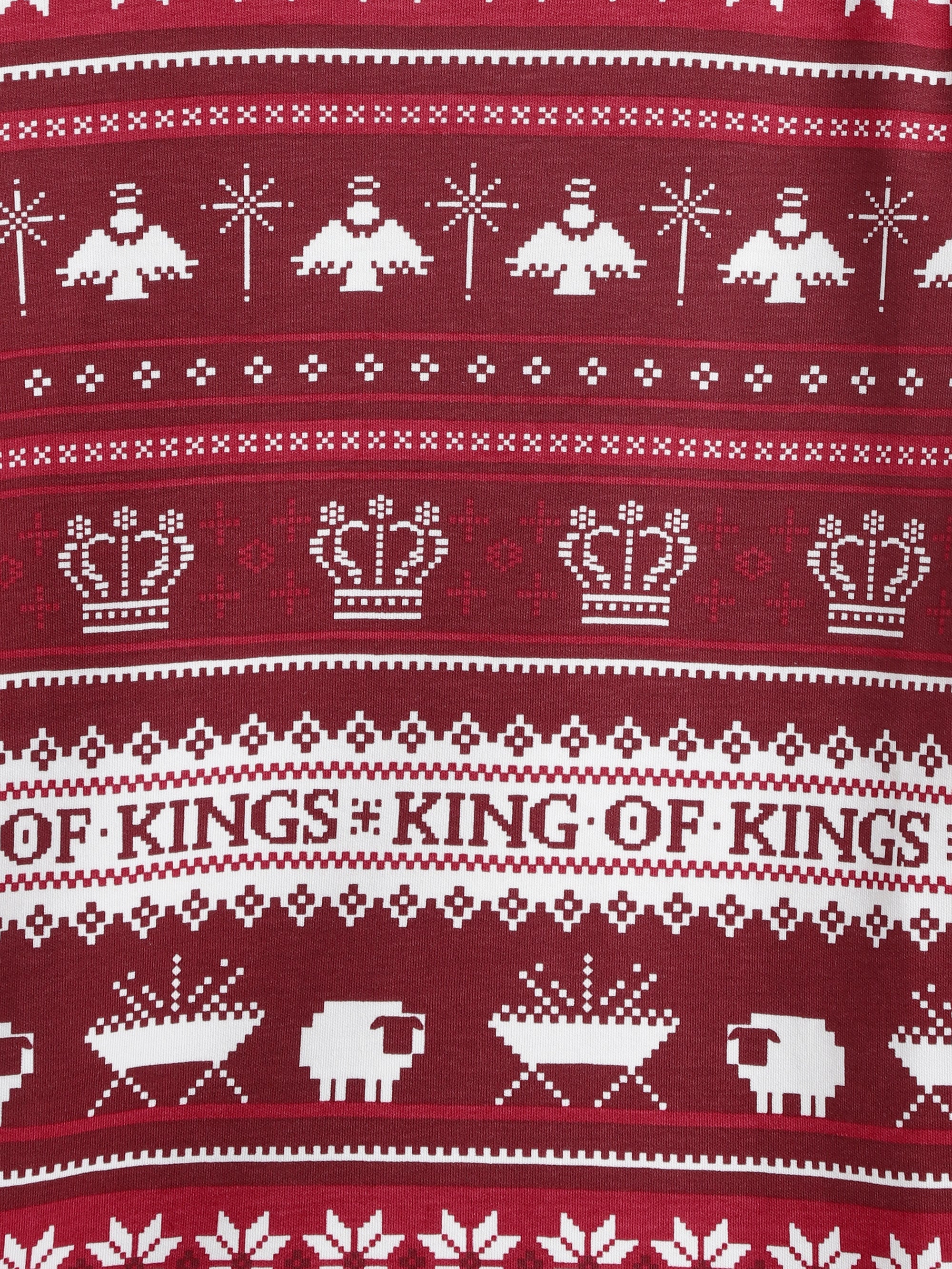 King Of Kings Ruby Red Pj Long Sleeve Set Cotton