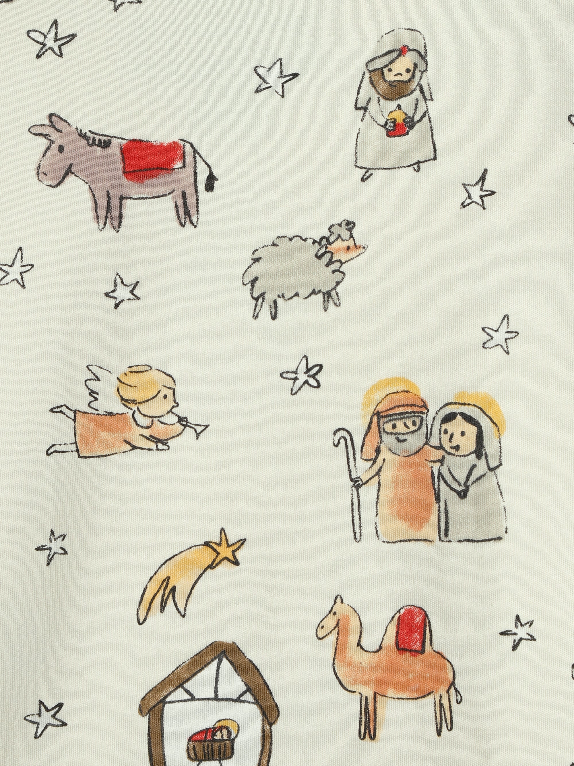 Away In A Manger Pj Long Sleeve Set Cotton