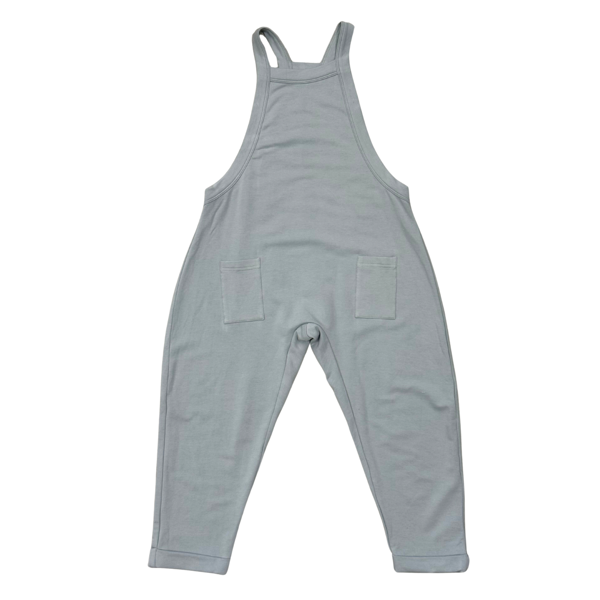 Long Sleeve Harem Jumpsuit Set In Grayish Blue