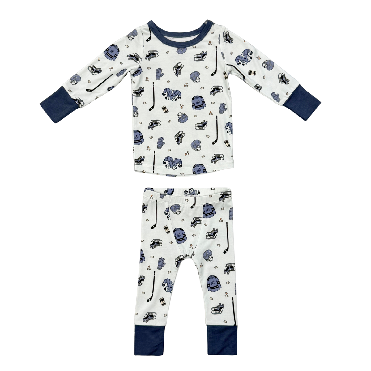 Boys Long Sleeve Lounge Set In Hockey