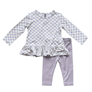 Long Sleeve Peplum Set