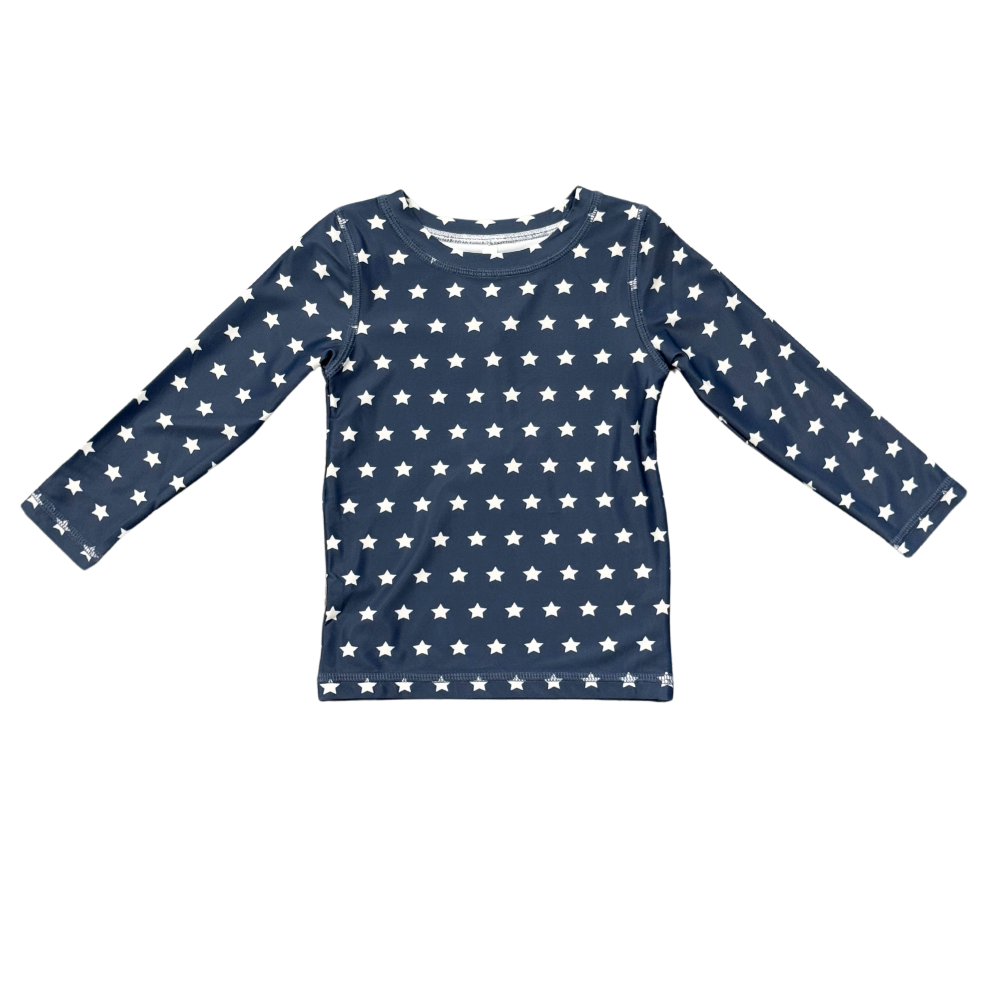 Boys Long Sleeve Rash Guard Swim Shirt In American Stars