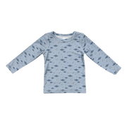 Boys Long Sleeve Rash Guard Swim Shirt In Fish