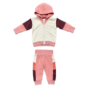 Girls Long Sleeve Track Set In Mellow Rose