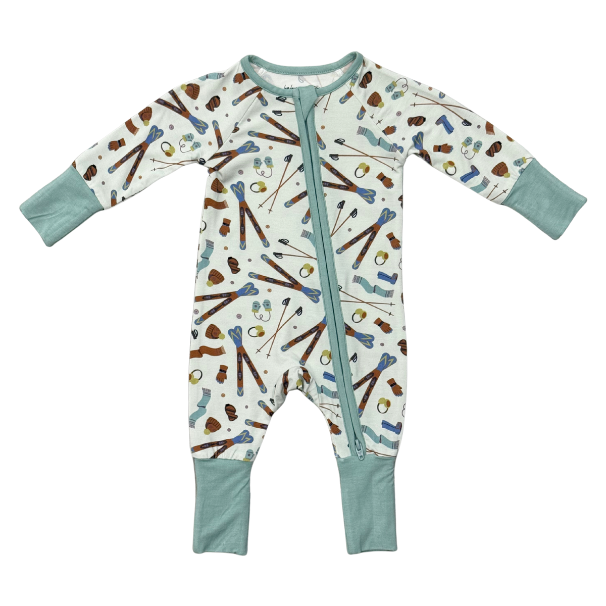 Baby Boy Long Sleeve Zip Romper In Boys Ski