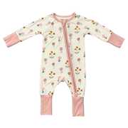 Baby Girl Sleeve Zip Romper In Meadow Bloom