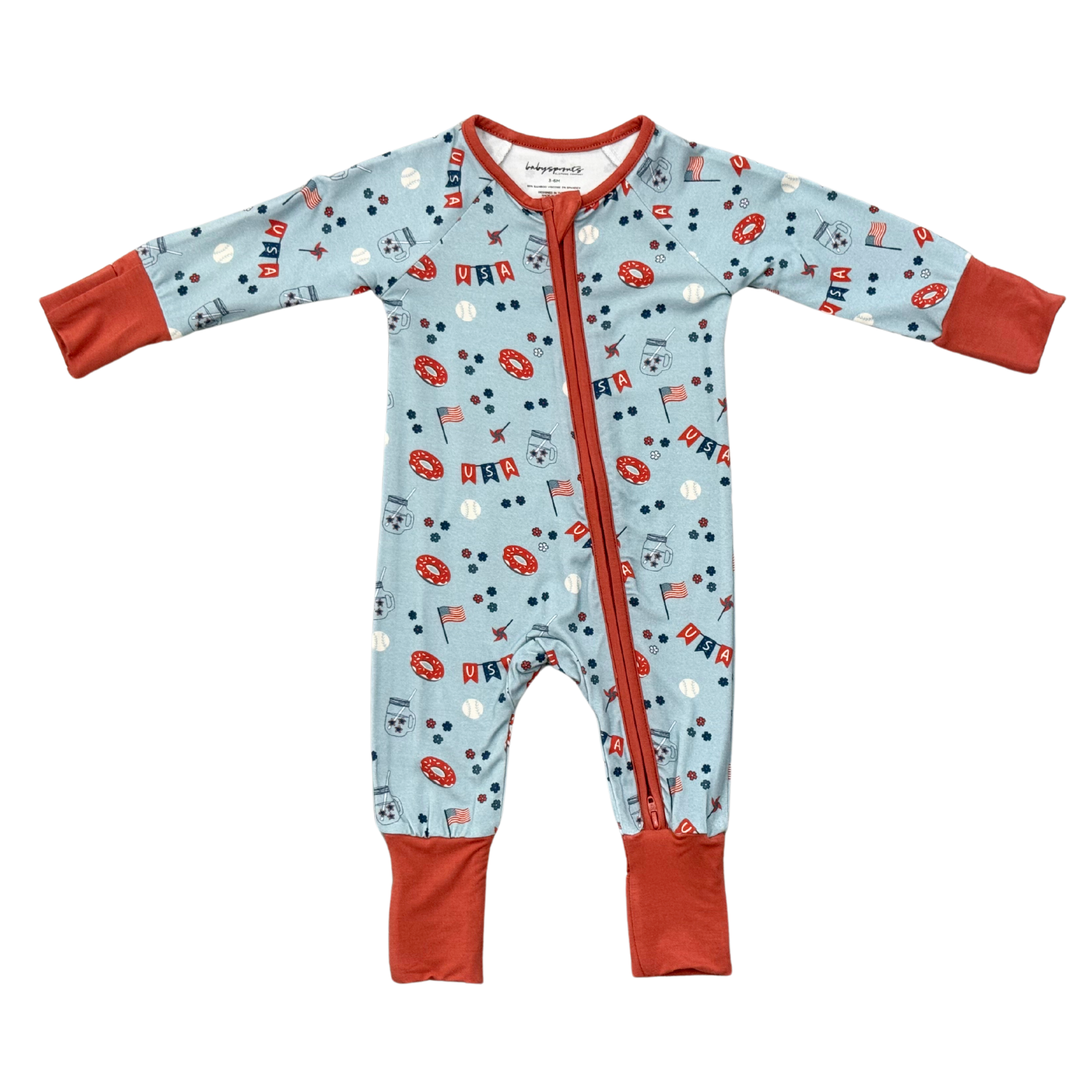 Baby Girl Long Sleeve Zip Romper In Summer Usa