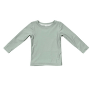 Boys Long Sleeve Rash Guard Swim Shirt In Aqua Grey