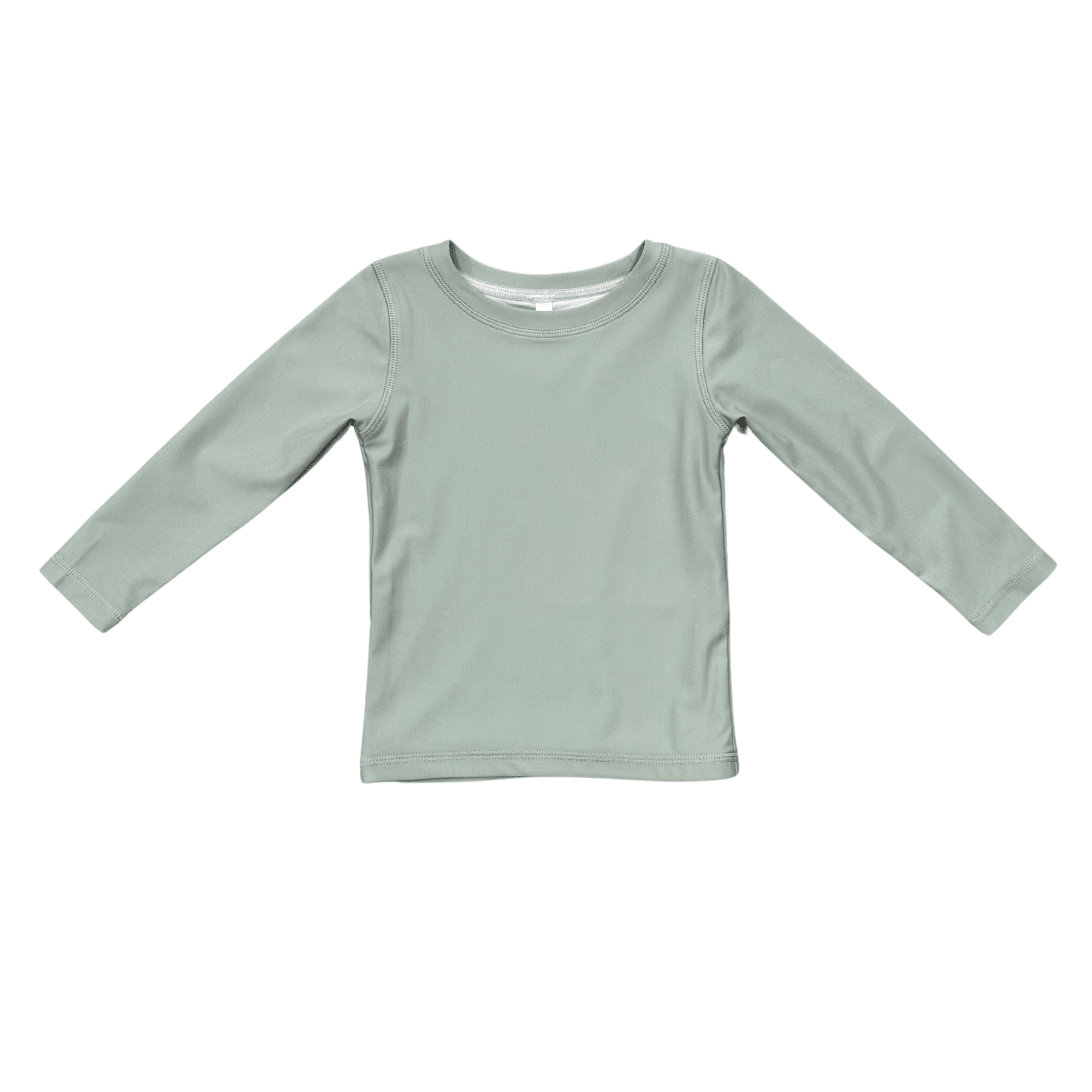 Boys Long Sleeve Rash Guard Swim Shirt In Aqua Grey