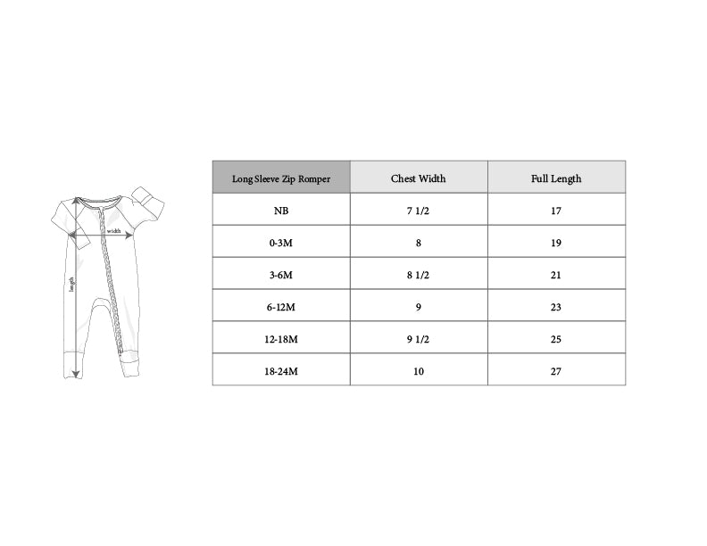 Baby Boy Long Sleeve Zip Romper