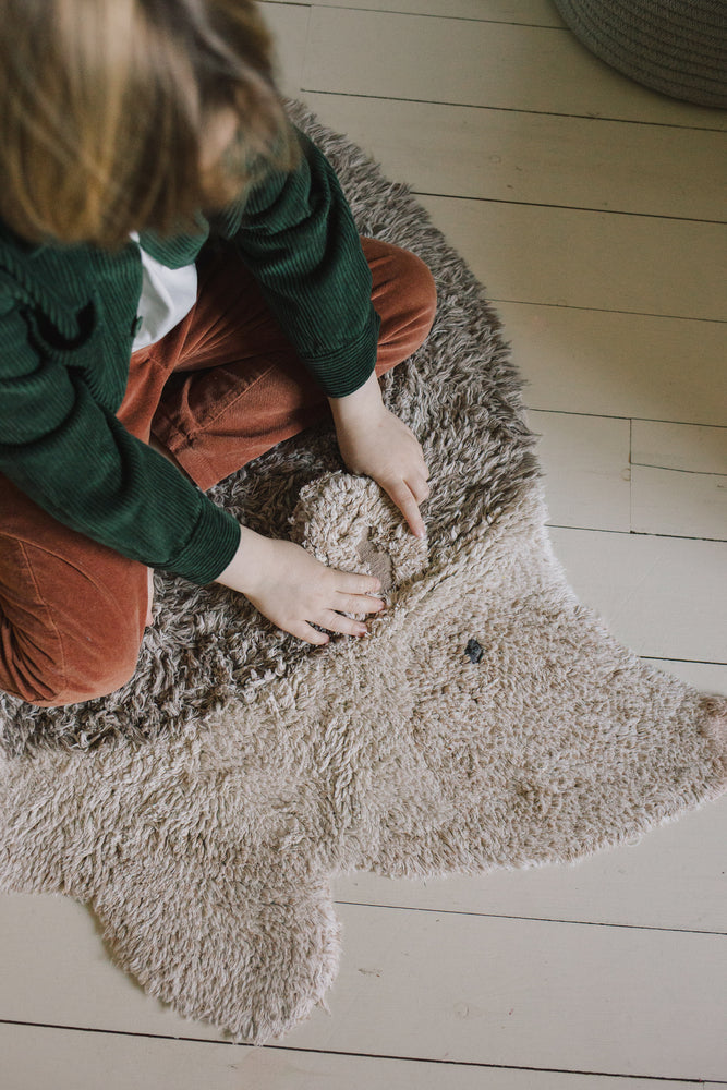 Washable Animal Cotton Rug Hedgehog