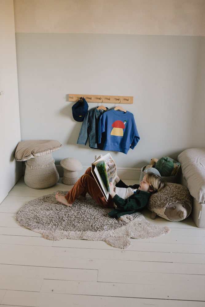 Washable Animal Cotton Rug Hedgehog