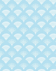 'lotus Papyrus' Wallpaper By Tea Collection - Baby Blue
