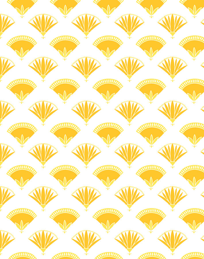 'lotus Papyrus' Wallpaper By Tea Collection - Marigold
