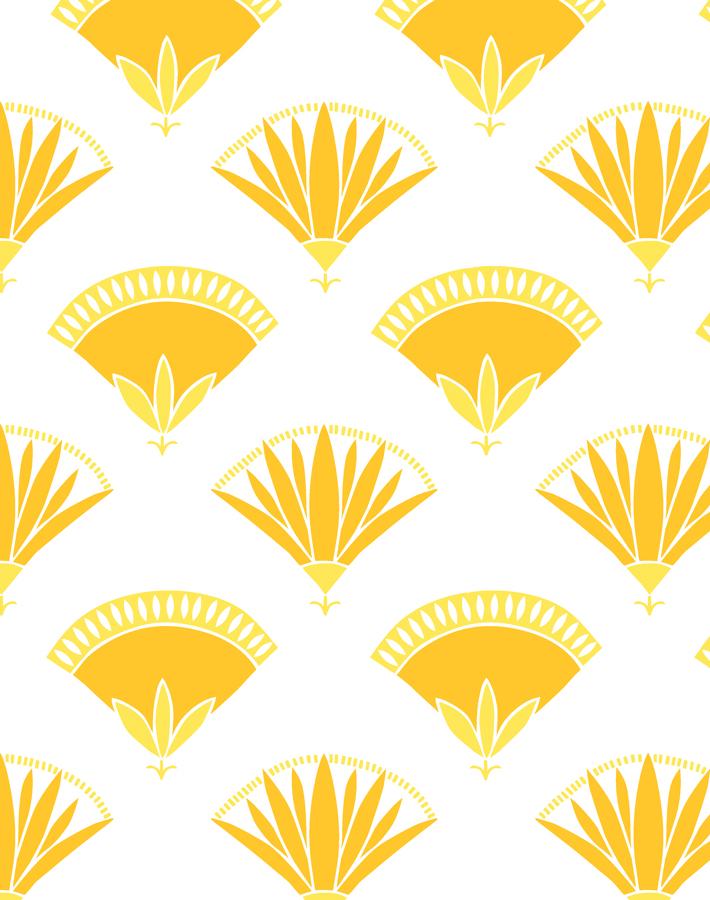 'lotus Papyrus' Wallpaper By Tea Collection - Marigold