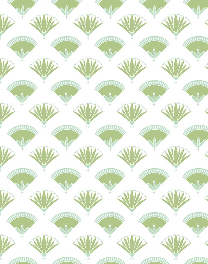 'lotus Papyrus' Wallpaper By Tea Collection - Moss