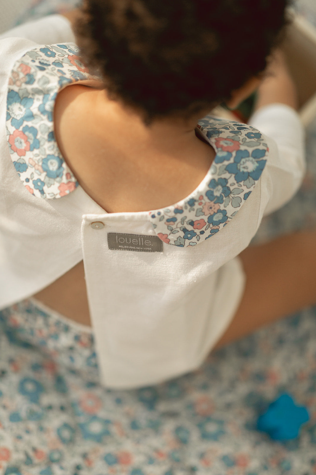 Gift Set | Double Button Blouse And Liberty 'betsy' Blue Bloomer