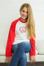 Adult Unisex  Long Sleeve Raglan Shirt